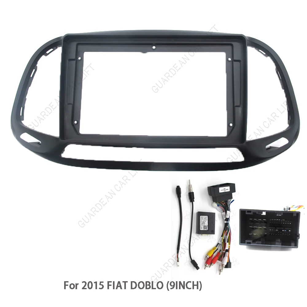 

9 Inch Android Car Radio Fascias For 2015 FIAT DOBLO Stereo Player 2DIN Head Unit Dash Frame Panel Installation Trim