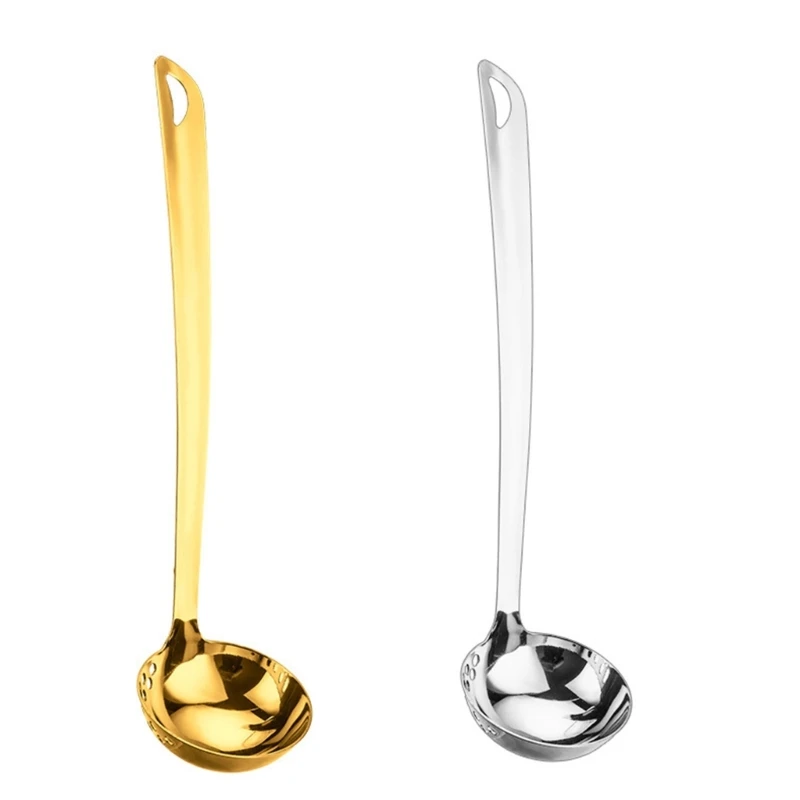 

Cooking Strainer Soup Spoon with Long Handle Strainer Spoon for Cooking