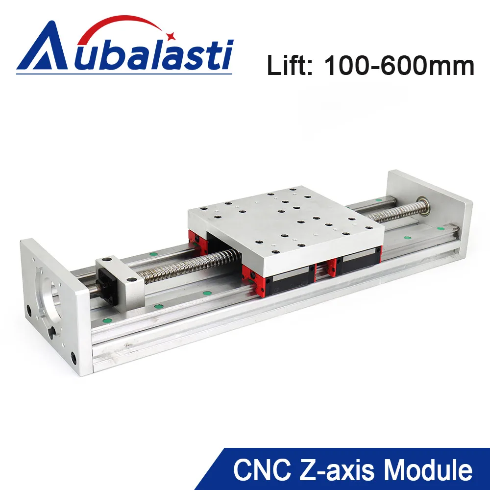 Aubalasti CNC Z axis Module Lift 100-600mm Guide HGR20 SFU1610 SFU1605 for CNC  Spindle Motor