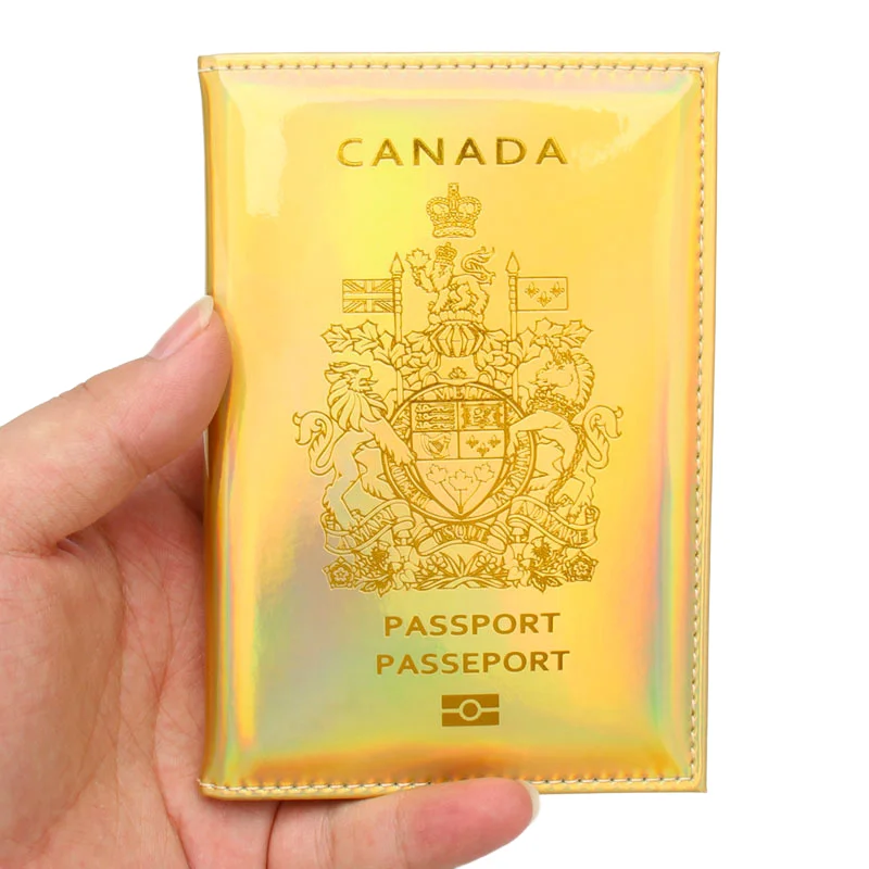 Couverture de passeport en cuir PU pour hommes et femmes, étui de voyage, protecteur, mignon, canadien, Canada