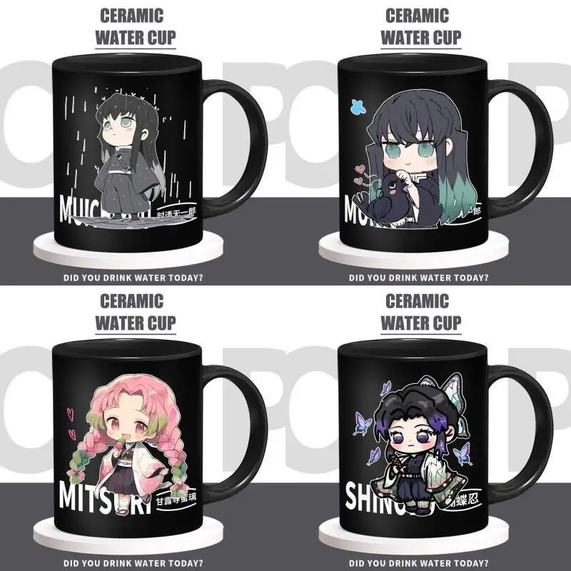 Demon Slayer Anime Coffee Mug Muichiro Tokito Peripheral Goods Cartoon Water Cup Ceramic Mark Cup Student Fashion Birthday Gifts