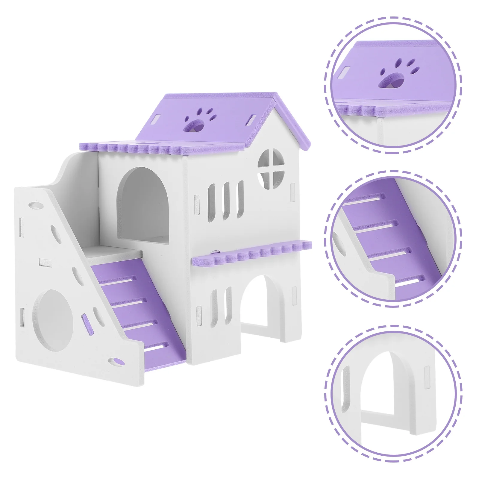 

1Set Colorful Hamster Villa Durable PVC Double-Deck Hideout Small Animals Nest Guinea Pig Hideout Hamster Hide