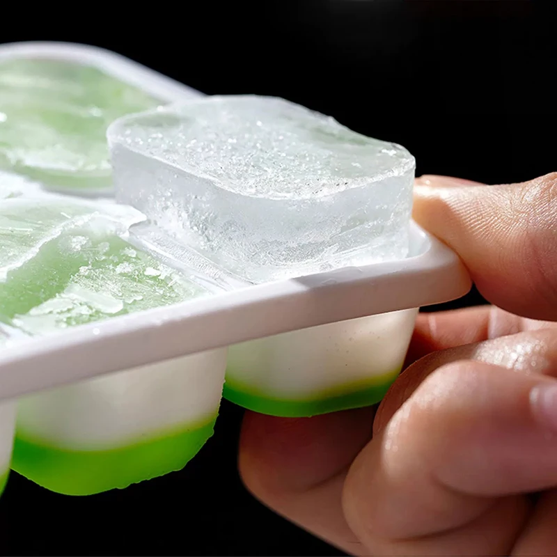 Ice Cube Tray Mold with Lid Silicone Square 14 Cube Easy Release Ice Cube Molds Summer Kitchen Bar DIY Iced Cocktail Freeze Tool, image 4
