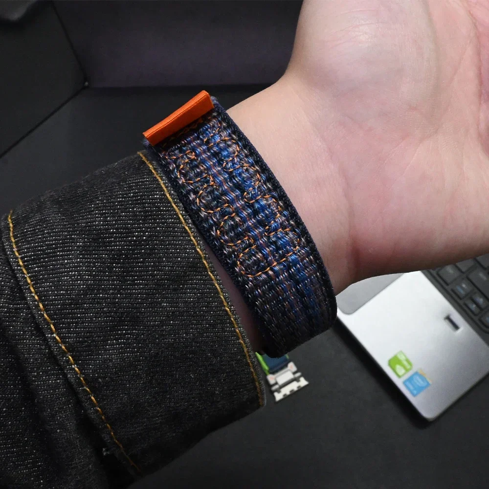 Trilha loop pulseira de náilon para apple watch ultra 1 2 49mm série 10 9 8 7 46mm 45mm masculino esporte banda para iwatch 6 5 4 se 44mm pulseira