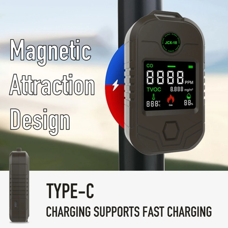 

High Precisions CO Gas Leak Detectors with Temperature Humidity Sensors Portable 896C