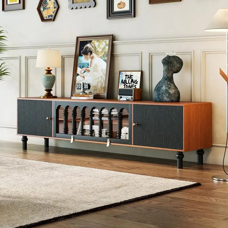 

TV cabinet medium antique listening cabinet French solid wood living room high-end storage locker retro floor cabinet