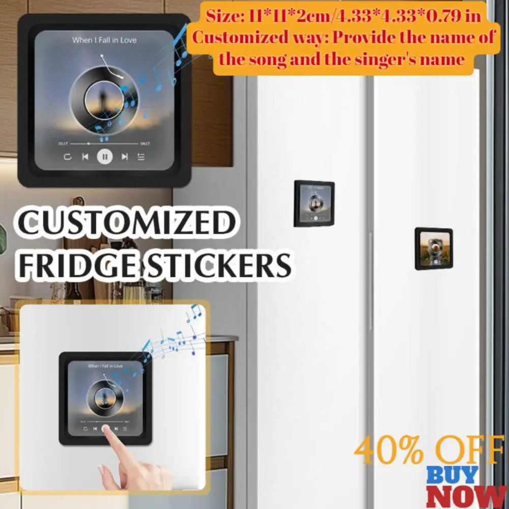 Customized Music Fridge Magnet Personalize Your Fridge Magnet With Your Favorite Music Tracks Home Decor High-end Gift New