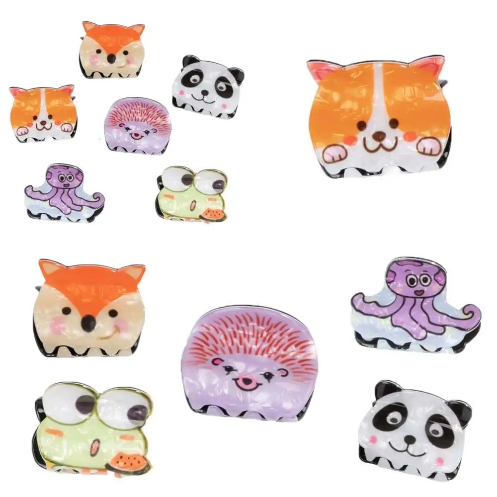 Cute Frog Dog Hair Claw Koki Octopus Animals Shark Clip Headwear Ponytail Holder Panda Hair Clips Party