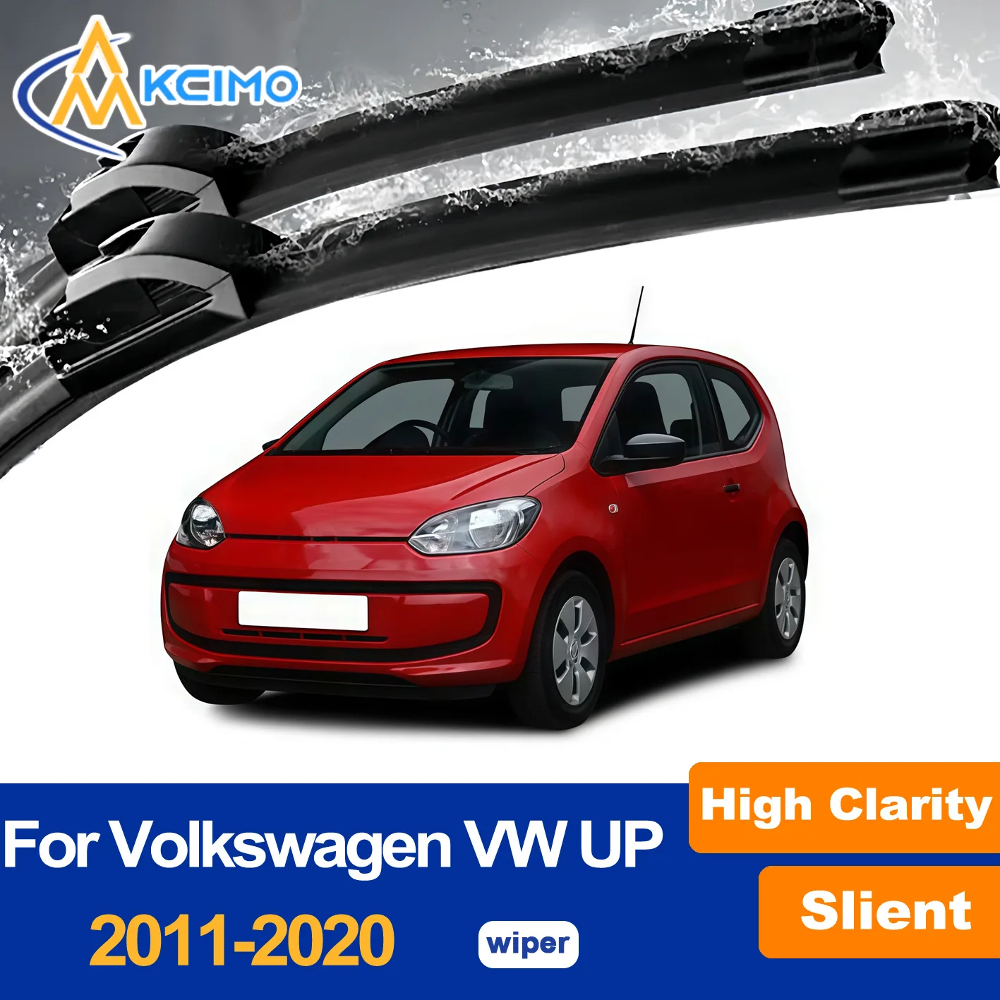 Premium Rubber 2-Pack Front Wiper Blades Set For Volkswagen VW UP Up! Seat MII Skoda Citigo 2011 - 2020 Wipers
