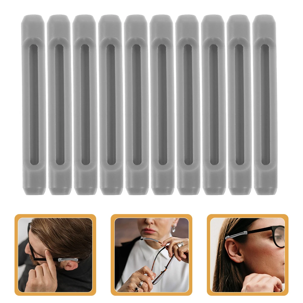 

5 Pairs Grip Spectacle Temples Glasses Eyeglasses Grips Silica Gel Ear Grippers