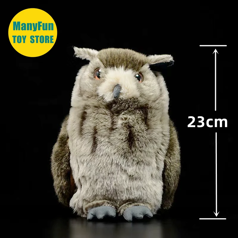 Realistic Scops Owl Plush Toy Lifelike Owl Plushie Nighthawk Stuffed Animal Owl Simulation Doll Toy Gifts