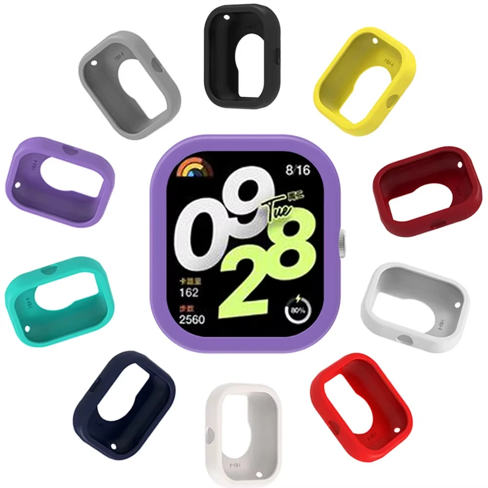 Soft and Light Silicone Watch Protector Case For Redmi Watch 5,Protective Shell Bumper Frame Cover For Redmi Watch 4 Accessories