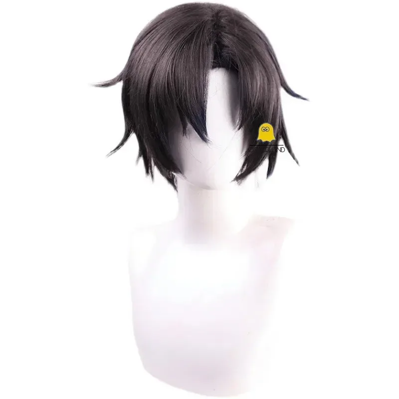 86 Anime Eighty Six Shin Cosplay Wig Captain Shinei Nouzen Short Dark Brown Hair Undertaker Party Role Play Props Free Wig Cap