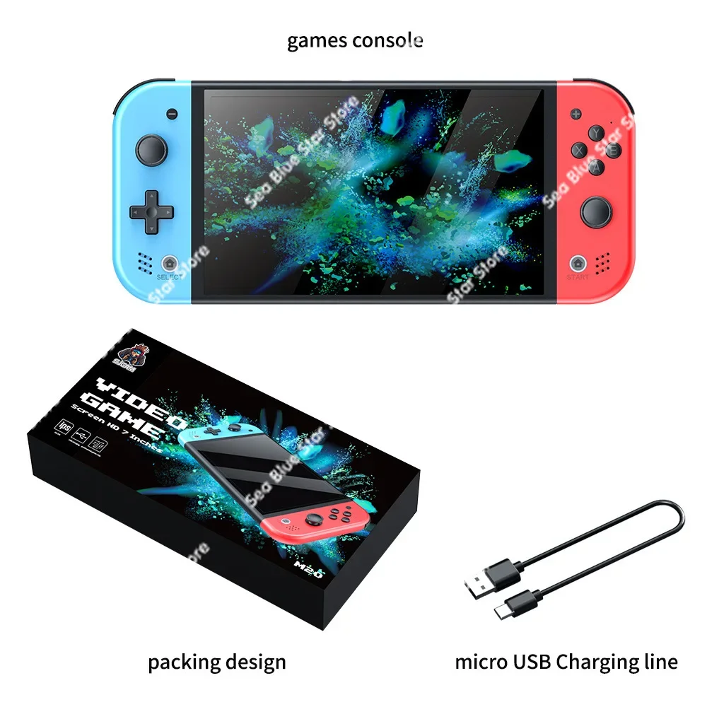 Cross-border new M20PRO handheld 7-inch IPS high definition PSP game console TV game console supports double doubles