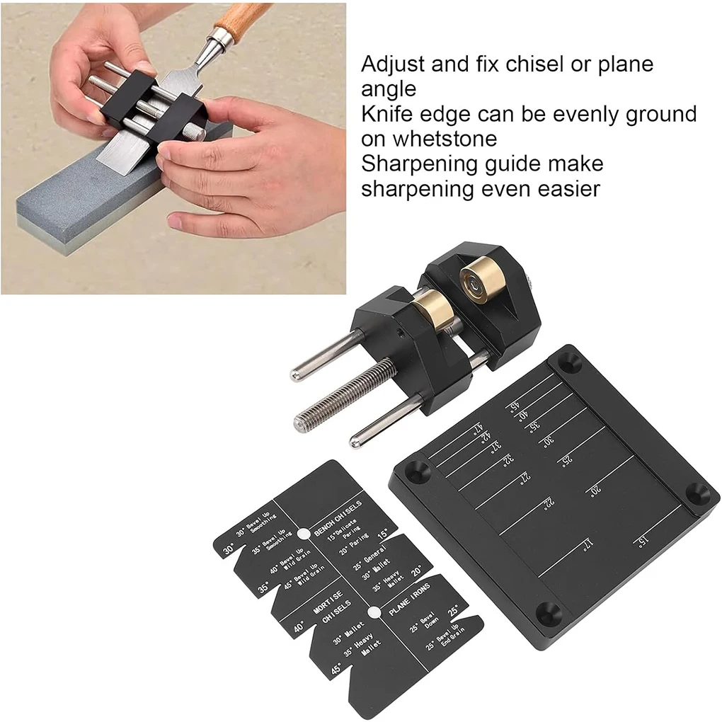 Imagem -02 - Cinzel Afiação Ferramenta Guia Sharpener Kit para Metal e Madeira Cinzel Sharp Ângulo Fixo Jig em 32in 3in Chis Ajustável