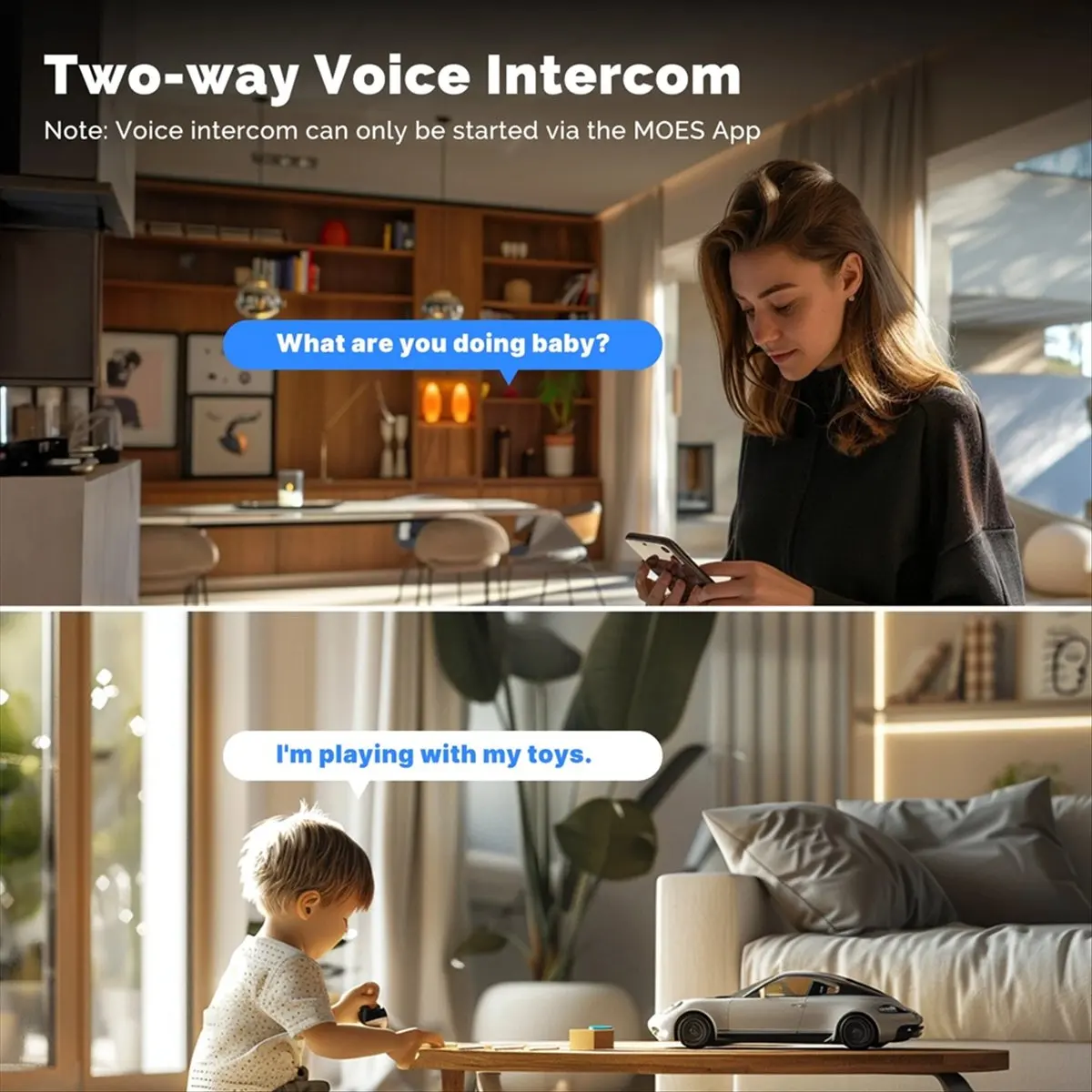 Tuya WiFi Indoor Smart Camera 4MP Dual Screen Lens 2.4G/5G Infrared Night Vision Motion Detection Auto Track