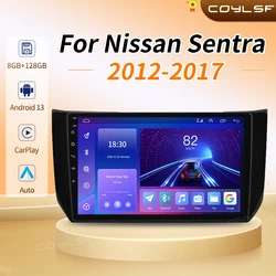 For Nissan Sentra B17 2012 - 2017 Car Radio Multimedia Video Player Navigation GPS Android 16 No 2din Wireless Carplay BT