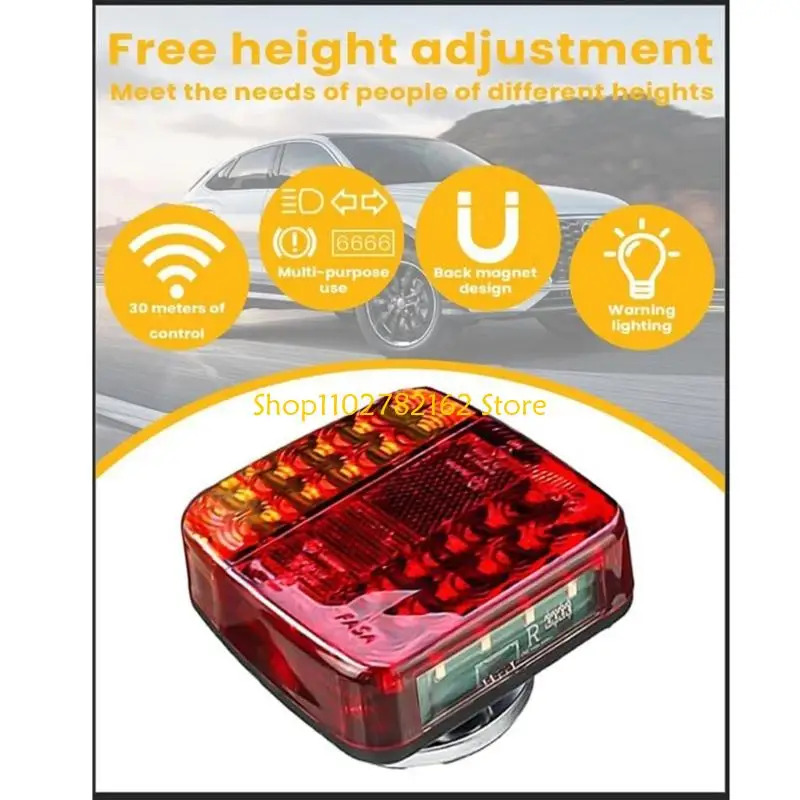 547B Rechargeable Water Resistant LED Trailer Light Constructed From Sturdy ABS Material