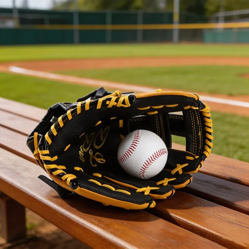 

11.5/12.5 Inch Leather Baseball Mitt Professional Catcher Glove For Youth Adult Softball Baseball Daily Training Equipment