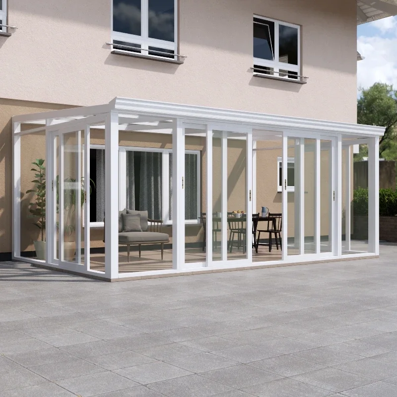 Simple Design Wide View Aluminium Glass Sunroom for Garden Patio Balcony sunroom