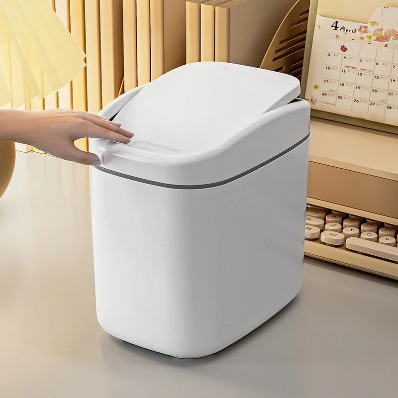 Covered Bedroom Waste Bins Cute and Creative Living Room Desktop Trash Can Office Student Desk Paper Basket