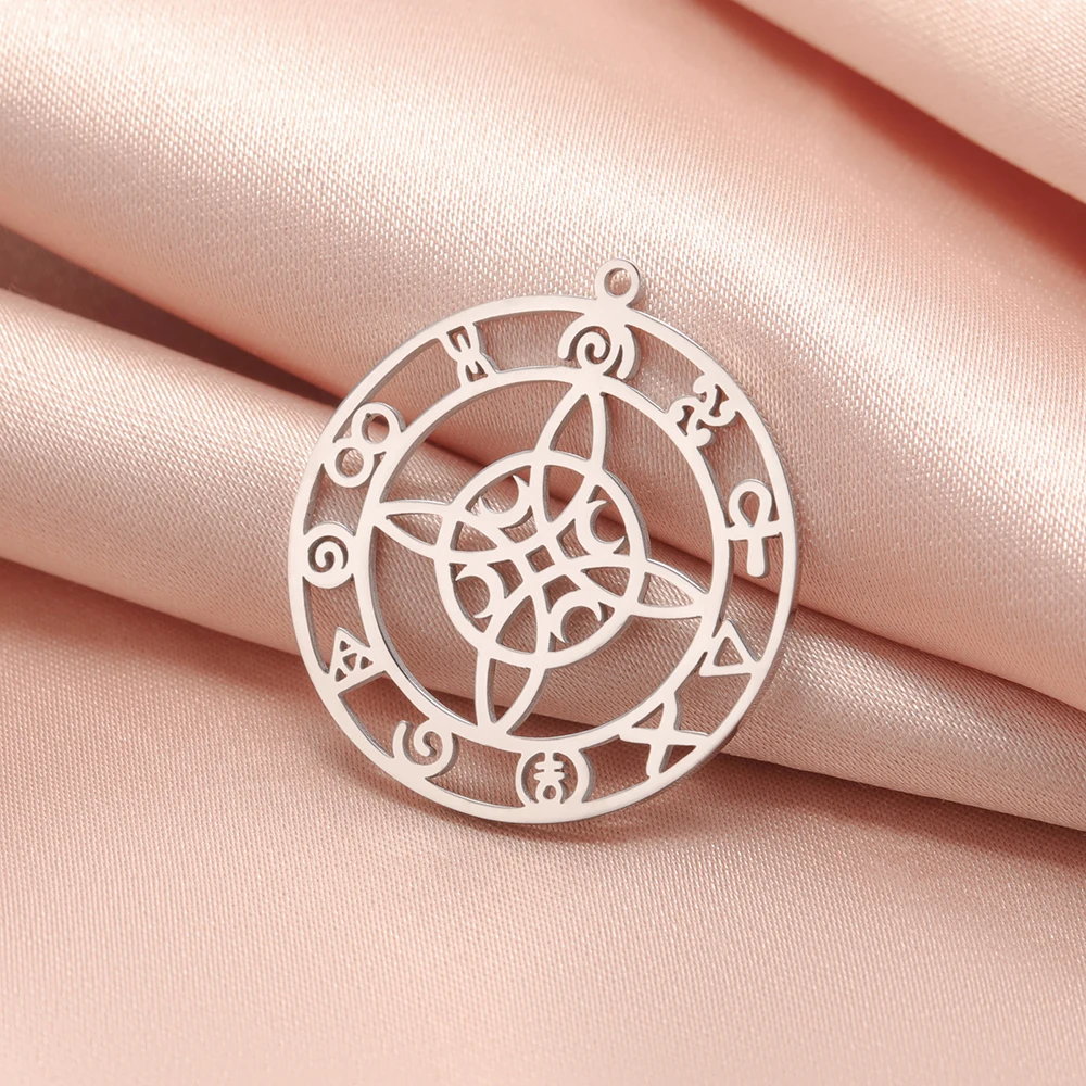 Dawapara Edelstahl Hexenknoten Charms für Halskette Ohrringe Trinity Knot Religiöse Symbole Anhänger DIY Schmuckherstellung – Detail 21