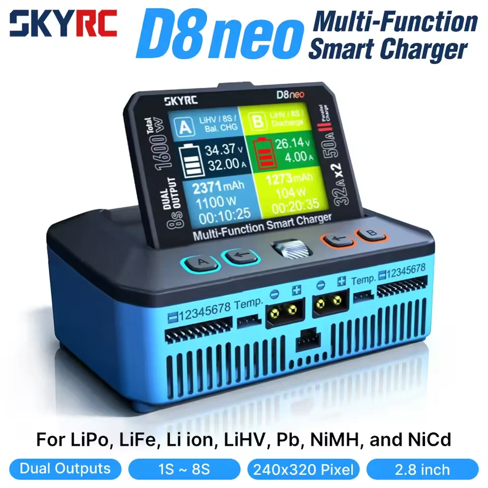 SKYRC D8neo 스마트 충전기 듀얼 출력 1-8S - Lipo Battery Charger 리뷰 및 가격