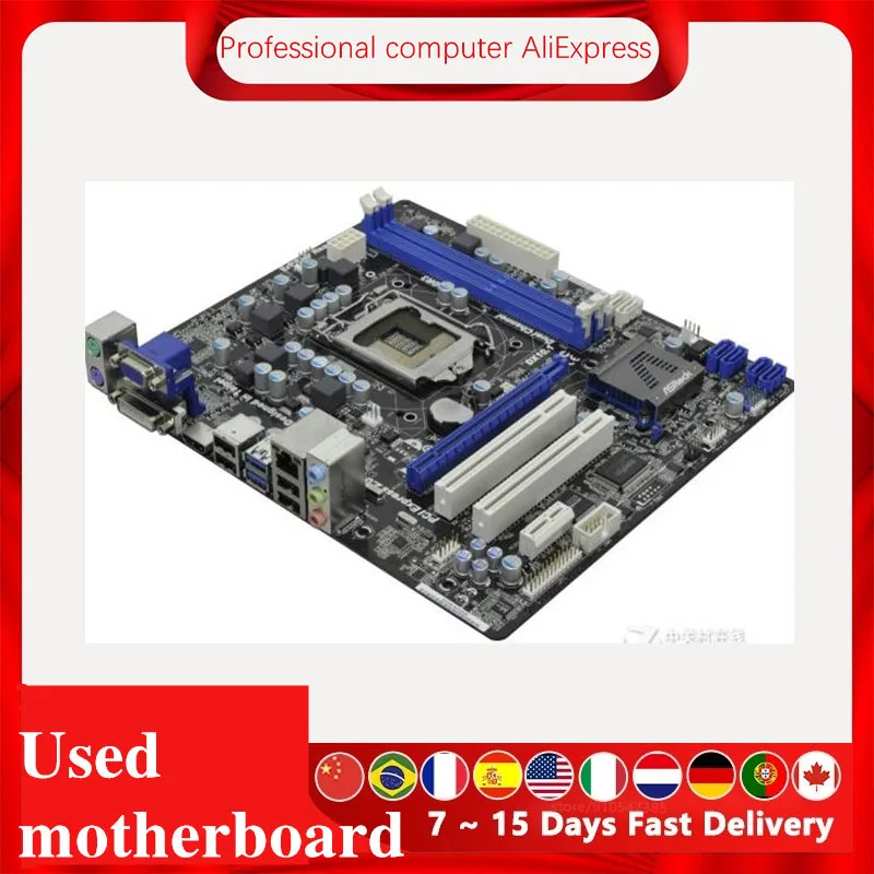 Imagem -02 - para Asrock H61m U3s3 Desktop Placa do Computador Lga 1155 Ddr3 para Intel H61 Lga1155 Desktop Mainboard Sata ii Usado