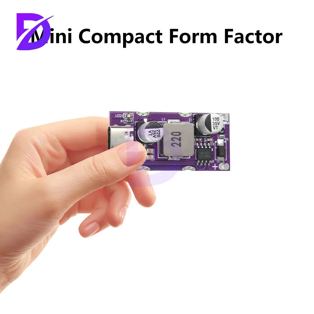 DC 9-31V PD63W Fast Charging Module Pd3.1 Qc2.0/3.0 Scp Full Protocol Fast Charging Module Supports Super Fast Charging Type C