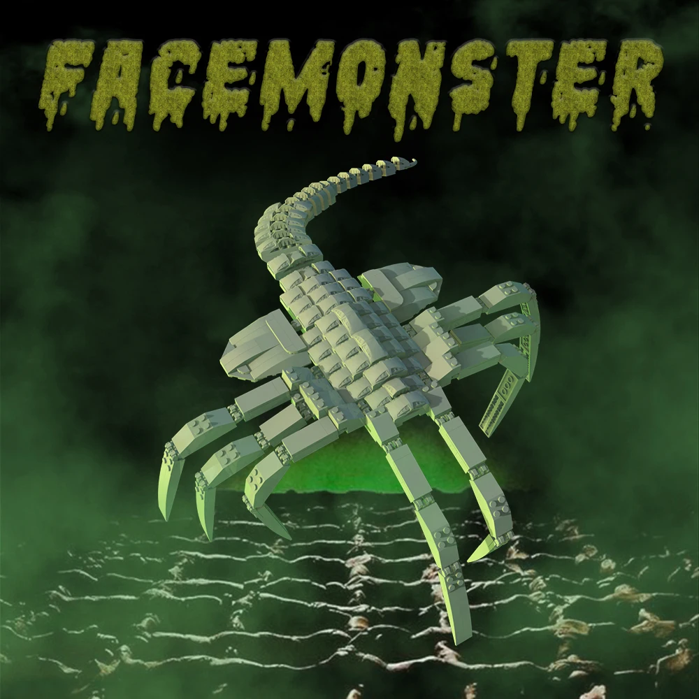 

MOC Movie Aliened Facehugger Parasite Model Blocks Set For Horror Alien Creativity Creatures Brick Boy Game Hanging Face ToyGift