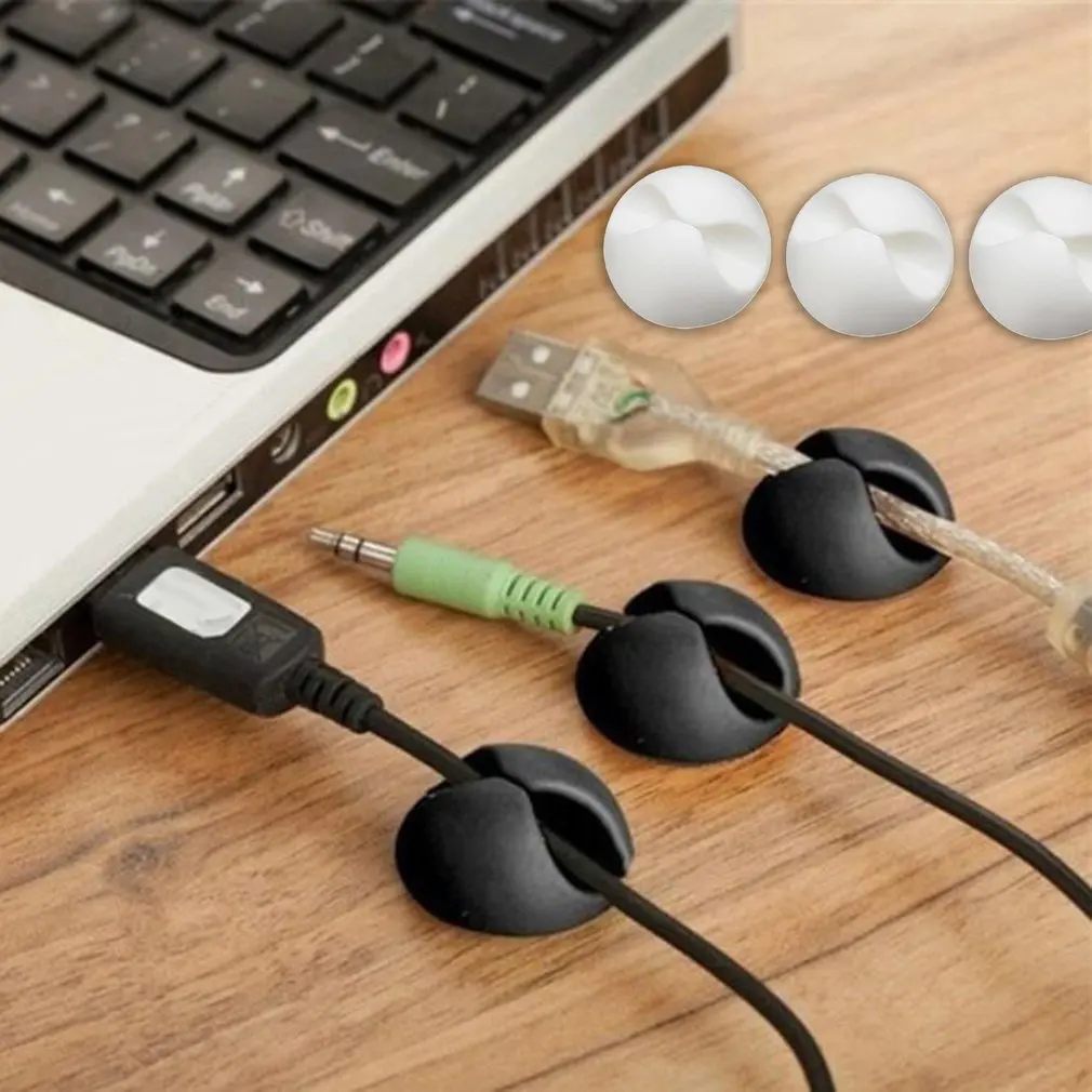 20PCS Cable Winder Wire Cord USB Charger Cord Holder Organizer Holder Clip Desk Tidy Organiser Cable Organizer Secure Table