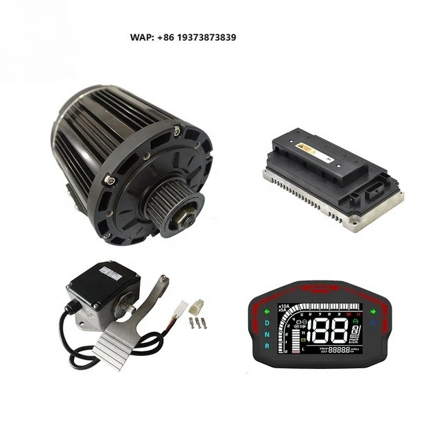 SIA ECOSYS/QS 3000W Mid Drive Brushless DC Motor Power Train Kits 72V 100kph Speed 100kph EM150SP Controller Electric Vehicles