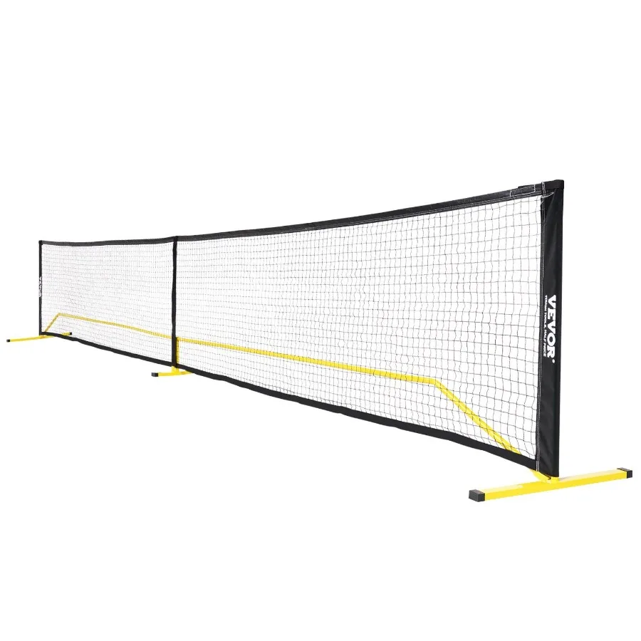 

Portable Pickleball Net System 22FT Regulation Size Net Weather Resistant Steady Metal Frame Strong PE Net Outdoor Game Sports