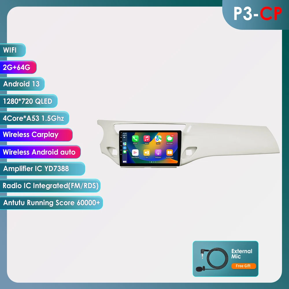Android autoradio voor Citroen C3 DS3 2010-2016, autoradio met DSP, GPS, Carplay, intelligente multimedia en video via Snapdragon 6115
