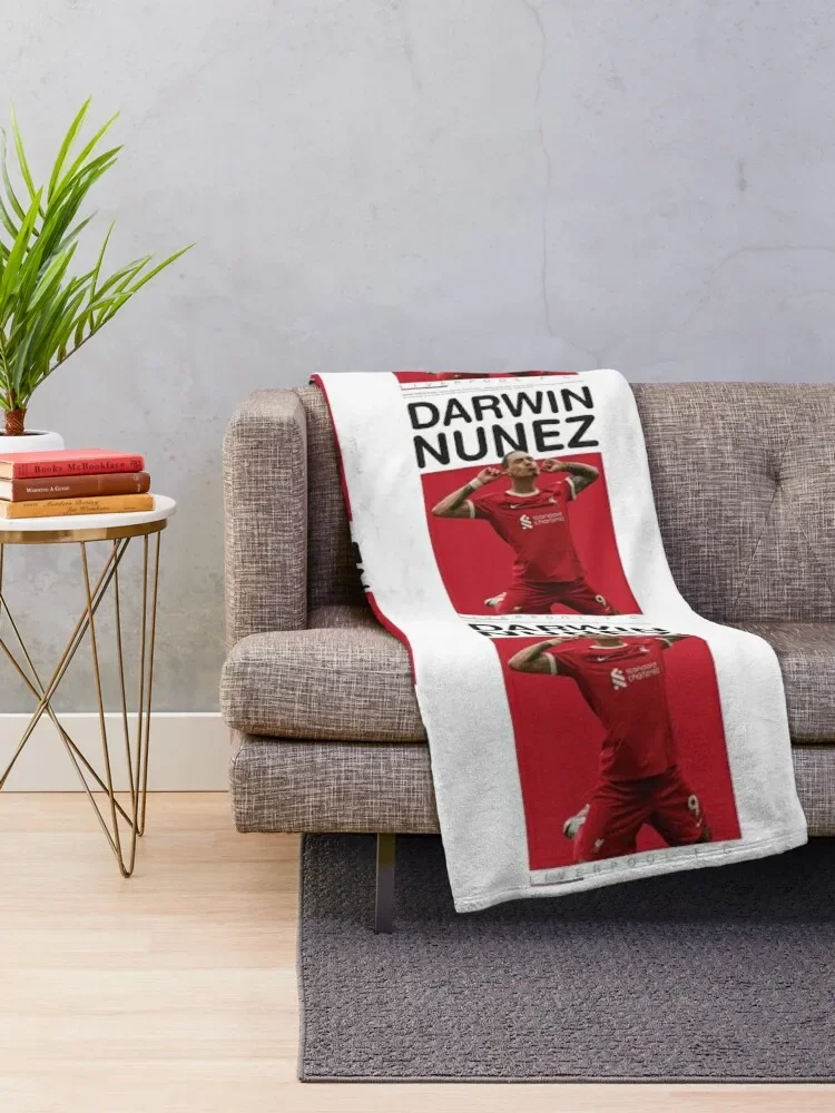 Darwin Nunez , Liverpool Throw Blanket warm winter Cute Blankets For Bed Blankets