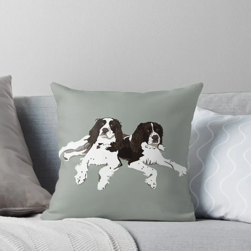 

Springer Spaniel Buddies Throw Pillow covers for pillows Pillow Decor autumn decoration pillow