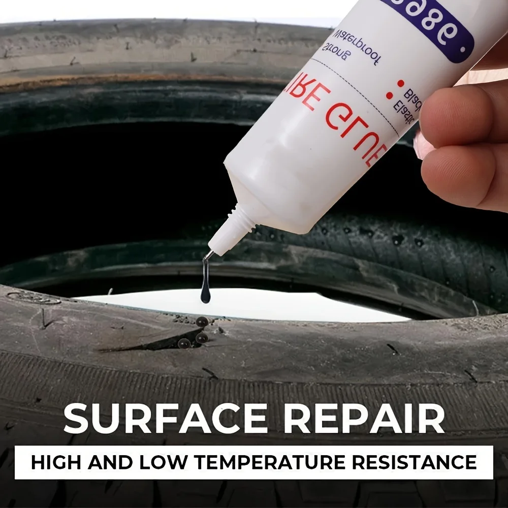 Car Tire Repair Glue Liquid Strong Rubber Glue Black Rubber Wear-resistant Non-Corrosive Adhesive Accessories New amagi