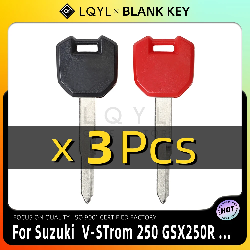 

LQYL 3 шт. пустой ключ для мотоцикла, замена необрезанных ключей для SUZUKI V-STrom 250 GSX250R DL250 GSX250 R DL250