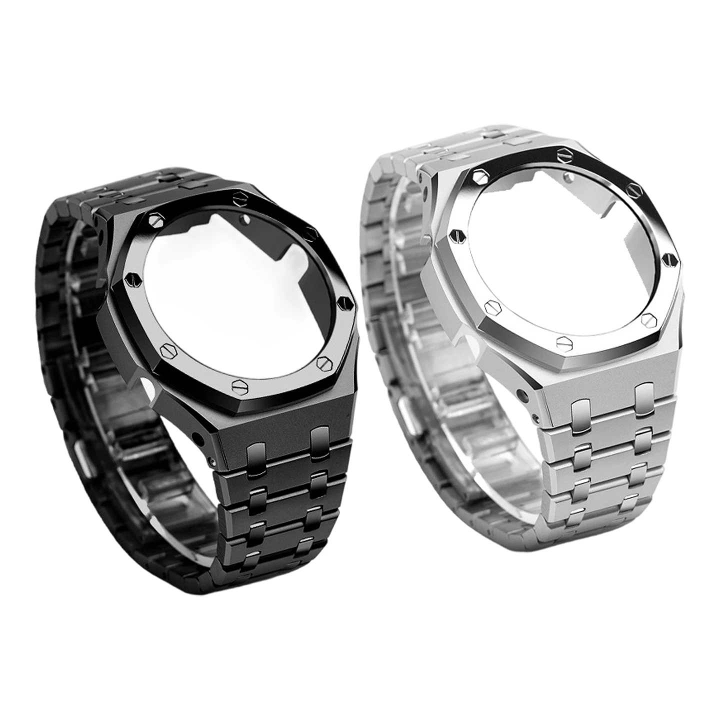 

For Casio GA-2100/GA-2110 Farmer Oak Custom Case and Band Accessories TPU Rubber Stainless Steel Matte and Glossy Band