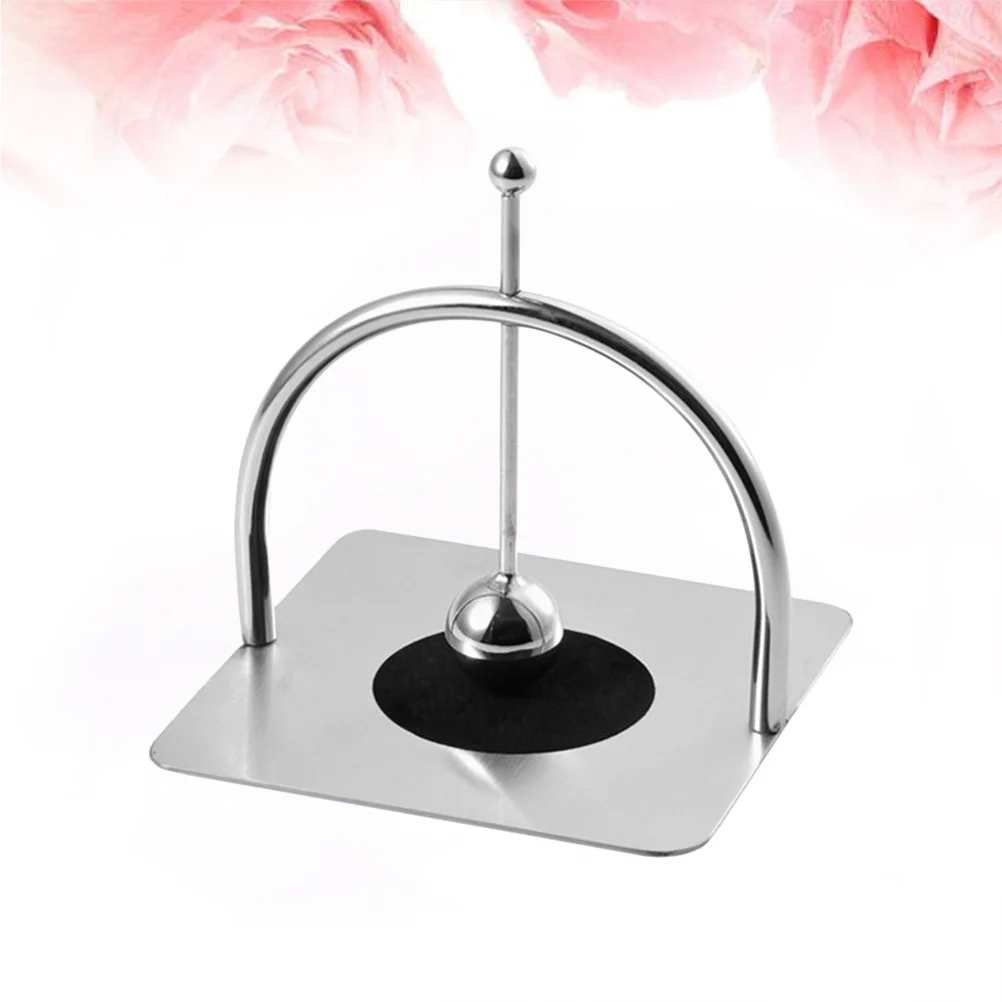 Stainless Steel Flat Napkin Holder Household Simple Tissue Countertop Stand with Pressure Bar for Kitchen Bedroom