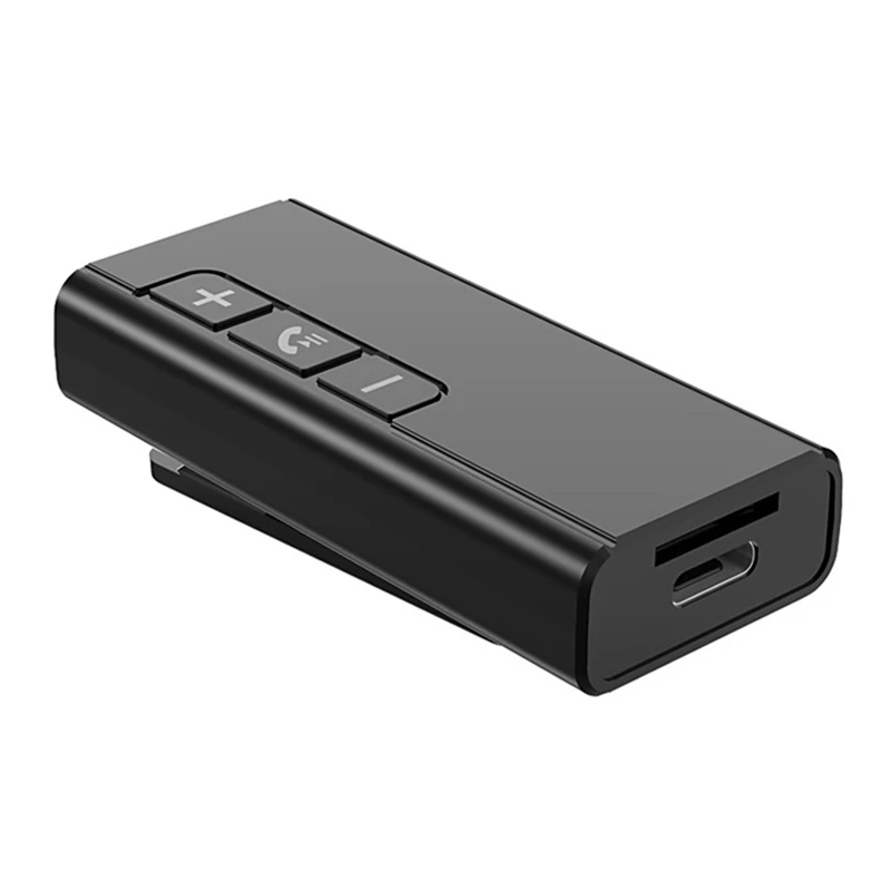 Penerima Bluetooth mobil tanpa kabel, konverter Audio adaptor panggilan bebas genggam dengan tampilan Digital kartu TF
