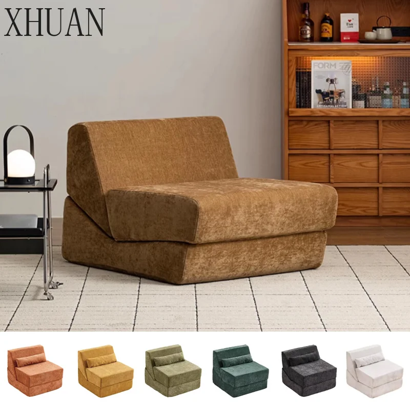 Modular Folding Lazy Sofa Bed, Convertible Single Chaise Lounge With Customizable Dimensions For Living Room Bedroom