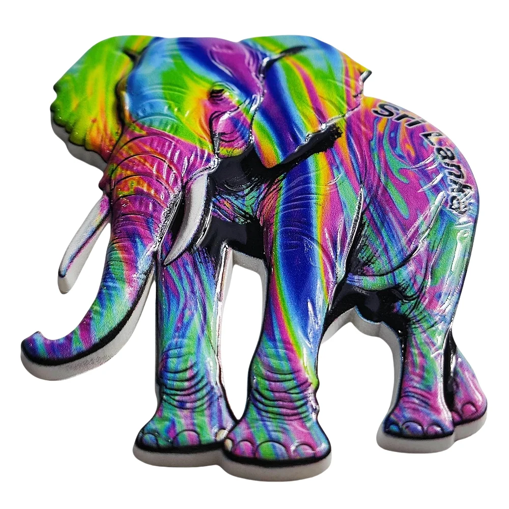 سريلانكا ثلاثية الأبعاد الفيل مغناطيس الثلاجة هدية تذكارية ، الراتنج اليدوية سريلانكا مغناطيس الثلاجة مجموعة ديكور المنزل