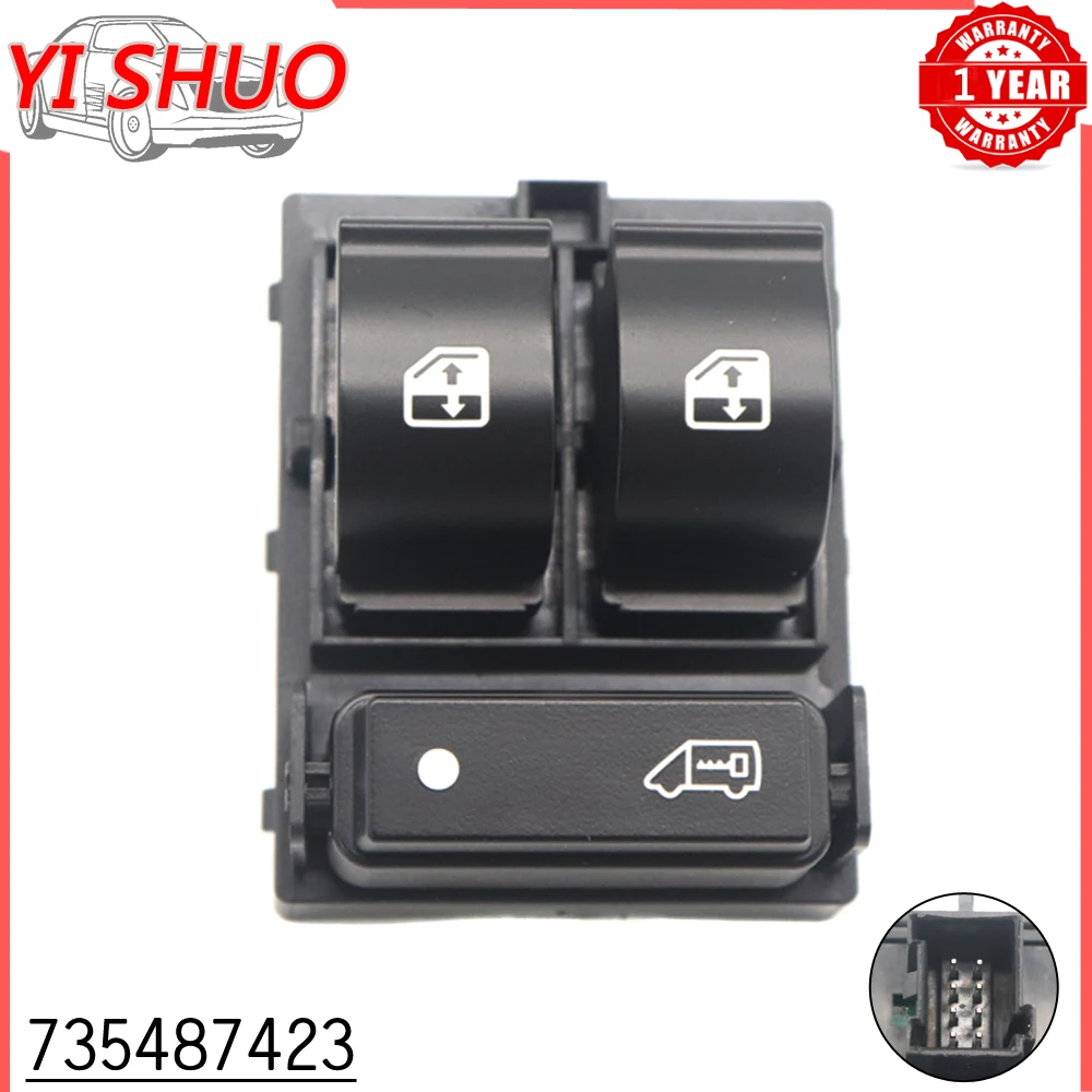 Car 735487423 Power Window Control Switch For Citroen Relay Jumper Peugeot Boxer Fiat Doblo Ducato Vauxhall Combo 6554XN