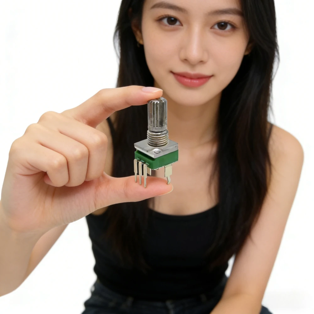 20PCS RK097 Potentiometer Vertical Single Link  B2K 5K 10K 20K 50K 100K 500K 1M Ohm 15mm Gearless 3Pin