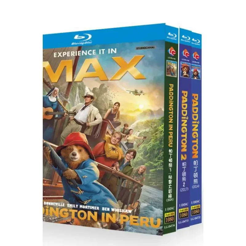 Paddington Bear 1-3 Film Series Full Set Blu-ray Discs Including Paddington Bear 20