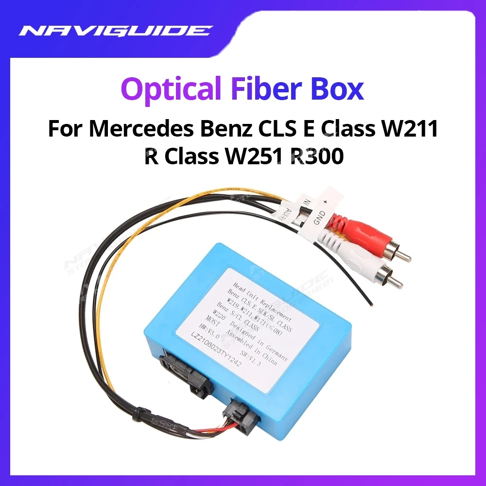 

NAVIGUIDE Optical Fiber Decoder Most Box Amplifier Adapter Decoder For Mercedes Benz CLS E CLASS W211 R CLASS R300 W251