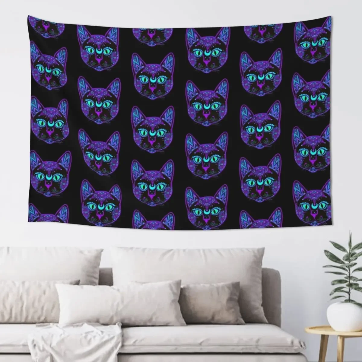 

Mandala Cat Tapestry Home Decorations Aesthetic Mushroom Wall Decoration Tapestry