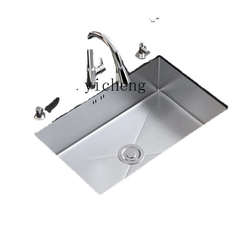 

XL Washing Basin Scullery Kitchen Sink Large Single Sink Household Drop-in Sink Sink