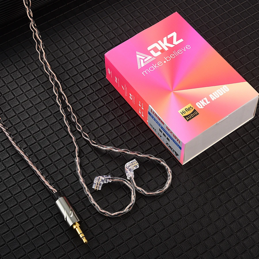 QKZ T1 سماعة تحديث كابل 3.5 مللي متر جاك QDC 0.75 مللي متر موصل سماعات أذن سلكية ل ZXN ZXT VK4 ZX2 ZAX2 KZ EDX ZSN Pro X TRN MT1